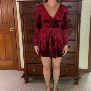 Crushed velvet dress